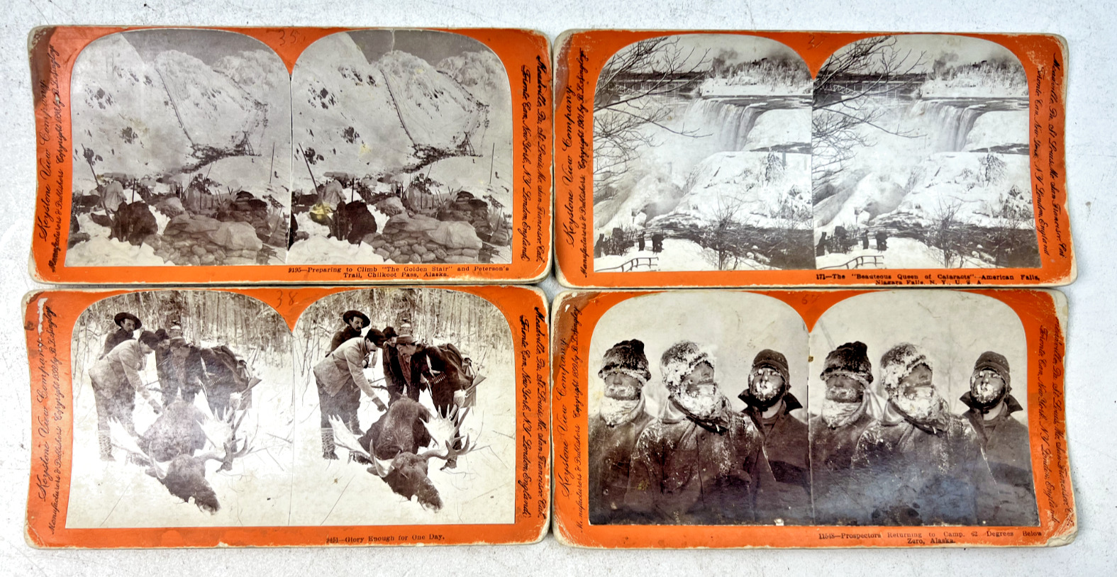 Antique 1898-1901 Keystone View Company Stereoscope Viewer Cards - Lot of 4