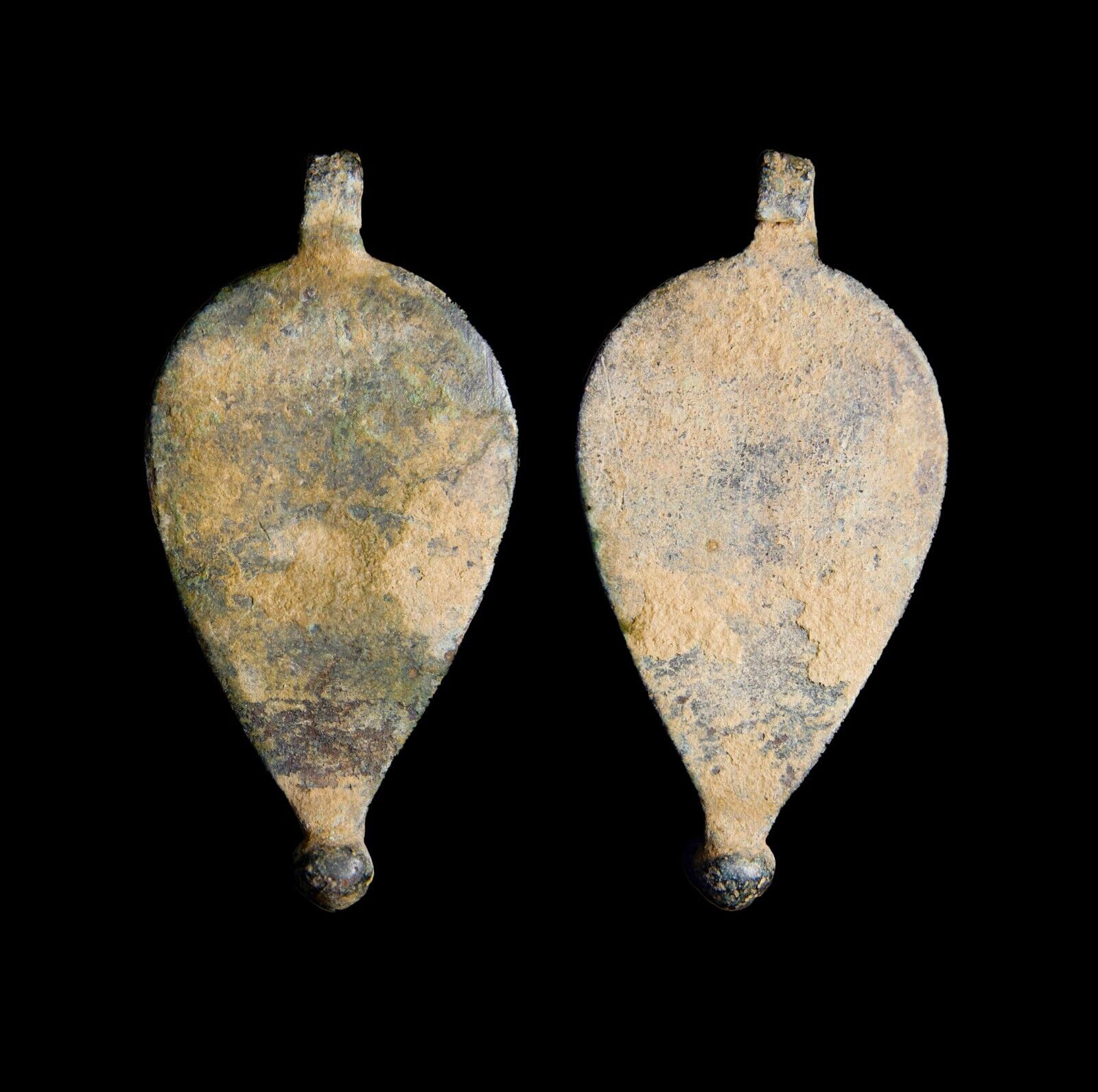 Nice Authentic Ancient Roman Tear Shaped Pendant Bronze Artifact Antiquity