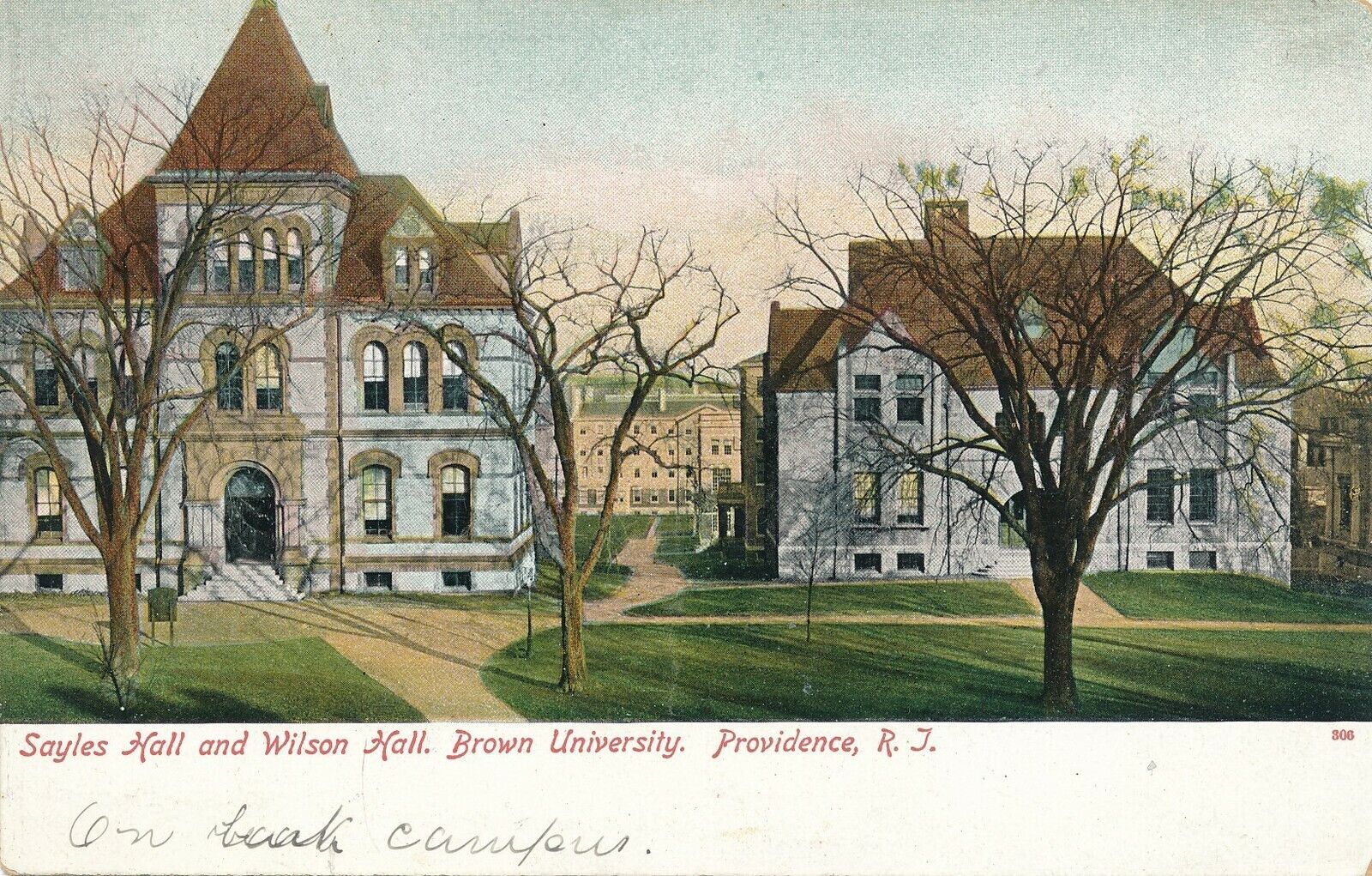 PROVIDENCE RI – Brown University Sayles Hall and Wilson Hall – udb (pre 1908)