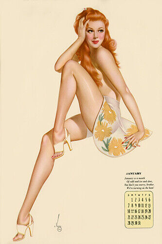 Vargas Pin Up Calendar Babe Poster Print