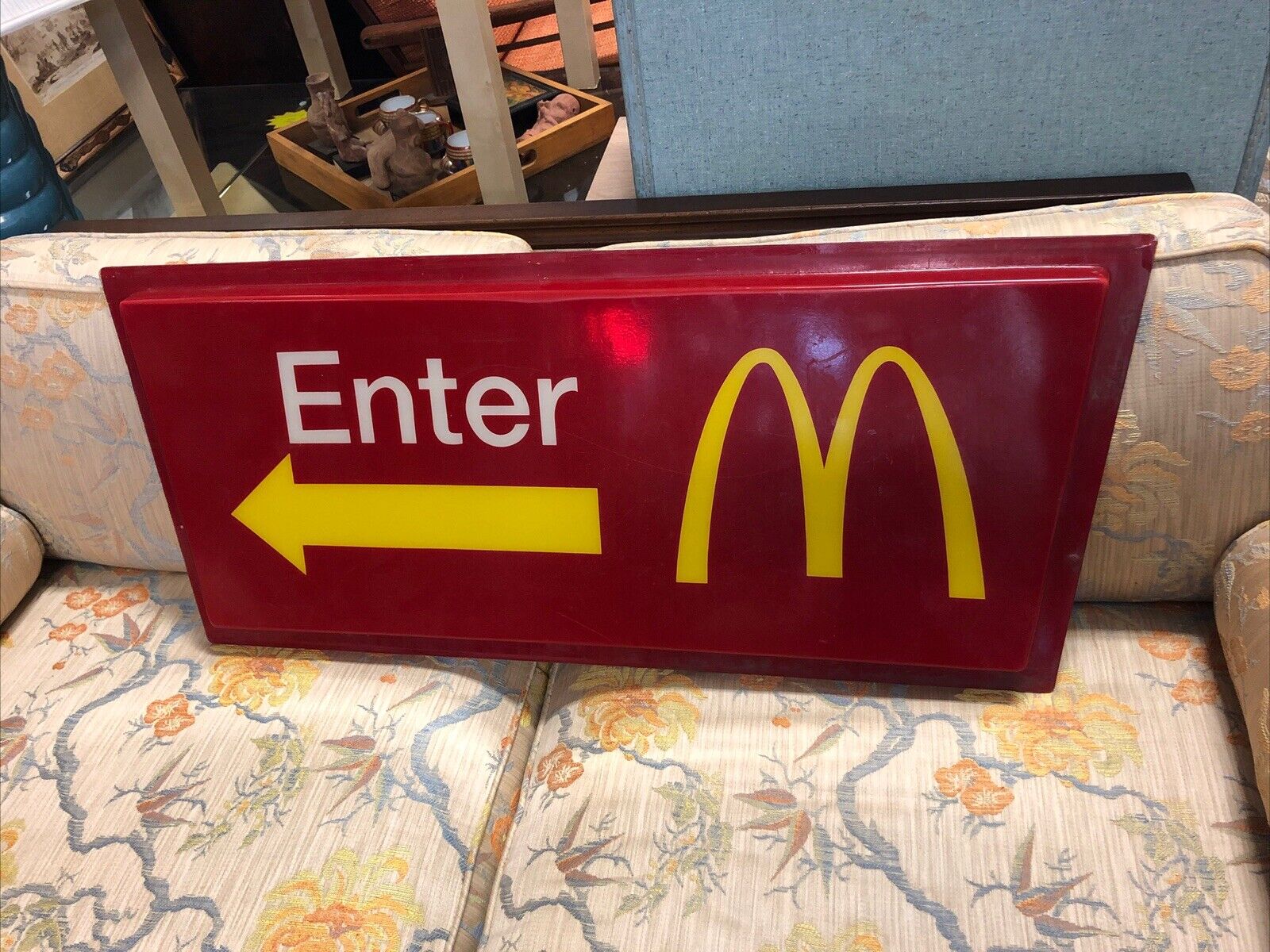 mcdonalds sign From Lighted Sign 36” X16” Golden Arches Vintage Enter Arrow Cool