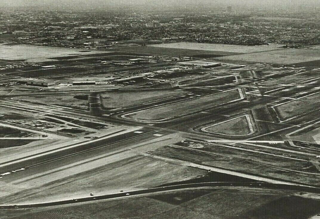 1940s Los Angeles Airport Aerial View Press Photo 7x9 Aero Digest Plane  *P16c
