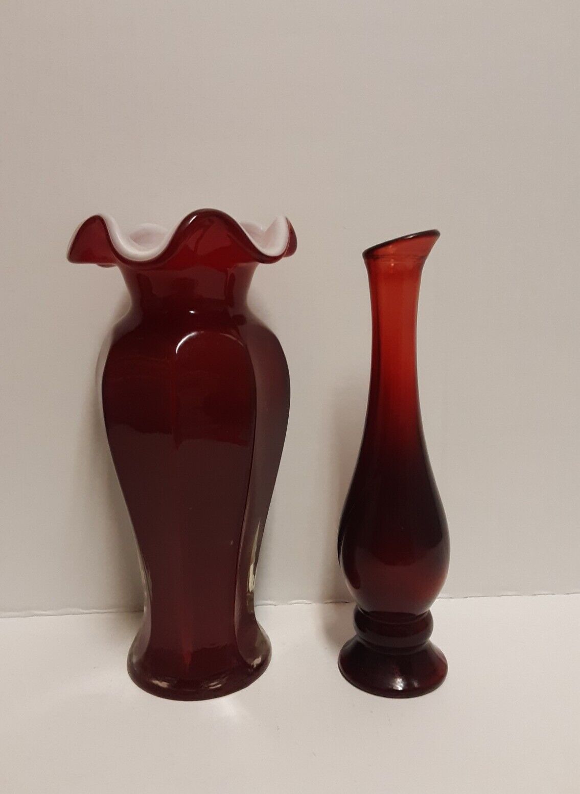 Red Ruby Vases, Avon, Bud Vase,