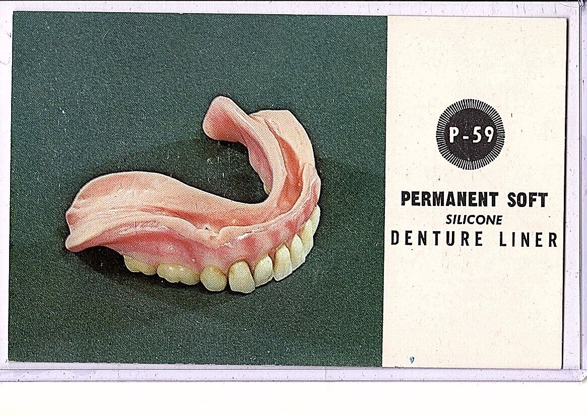 Advertising Postcard - P-59 Permanent Silicone Denture Liner Zilinski Sternberg