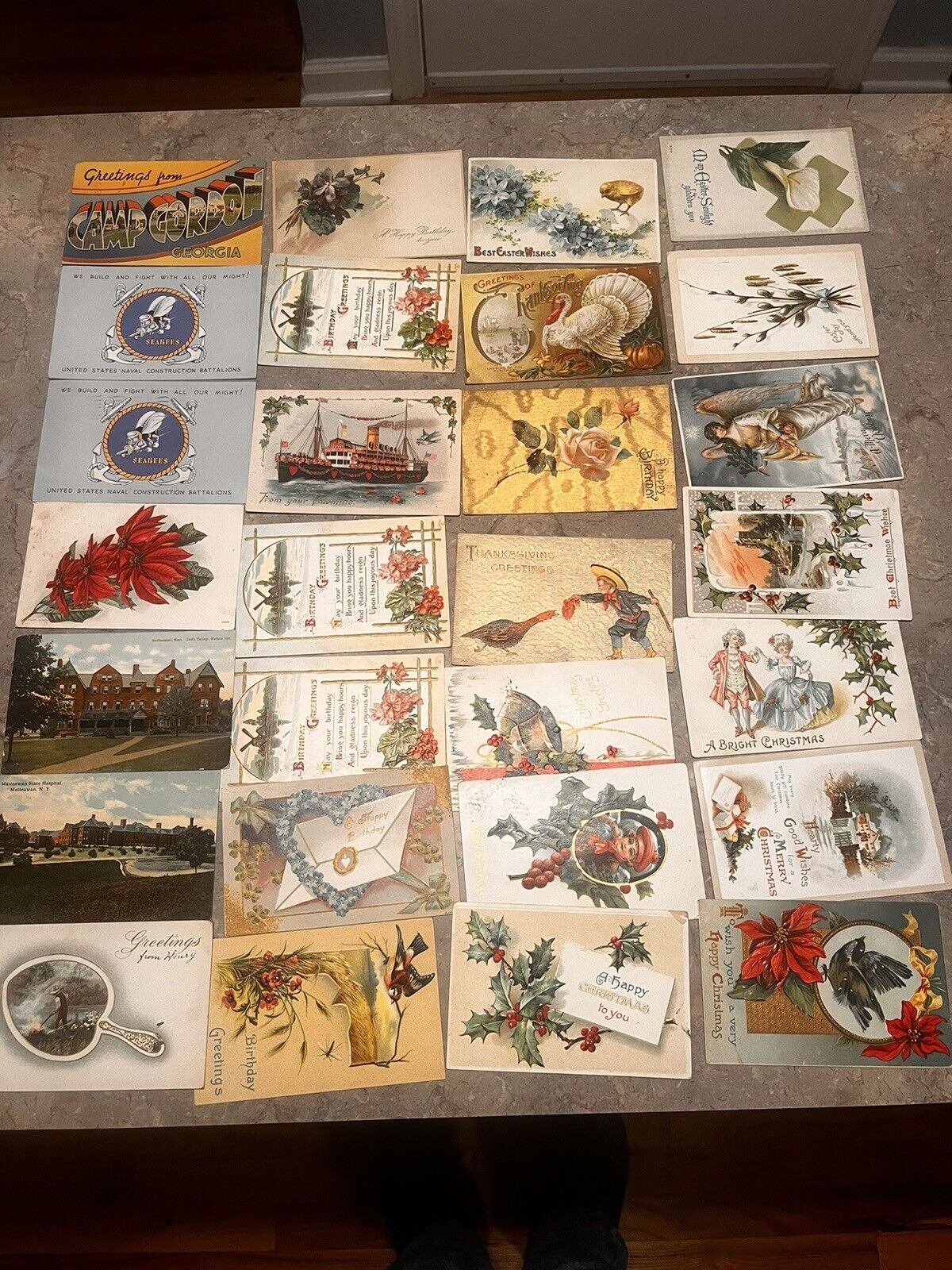 Vintage Lot of 40+ Holiday Postcards Early 1900s Embossed Printed In Germany