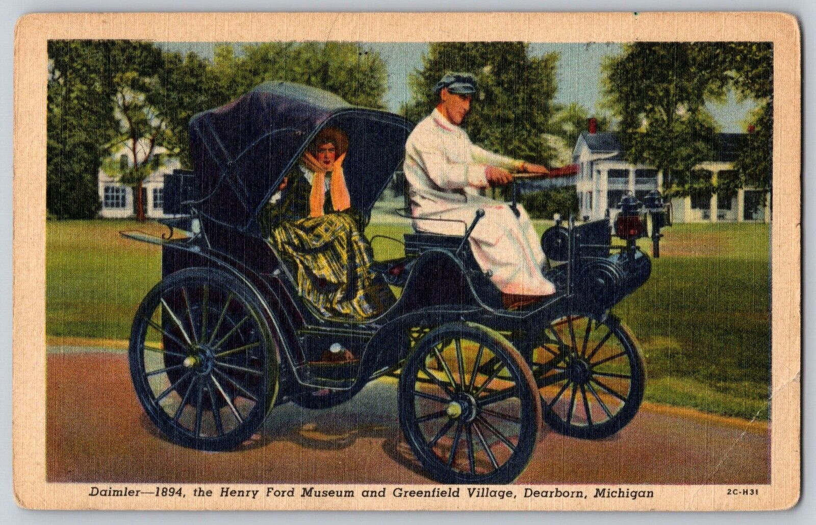 Postcard Daimler 1894 Henry Ford Museum And Greenfield Village Michigan C12