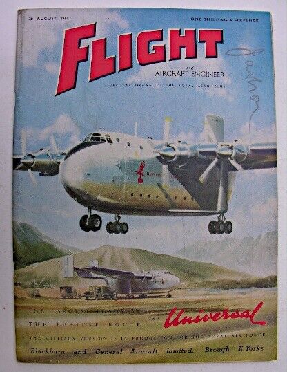 FLIGHT MAGAZINE 20 August 1954 Folland Midge Boeing B47-E Women in Aviation 