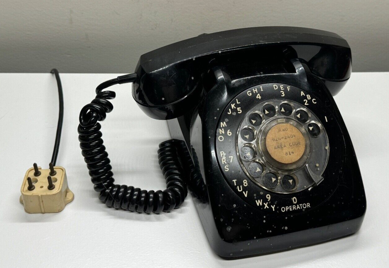1960's vintage Black Rotary Phone Automatic Electric