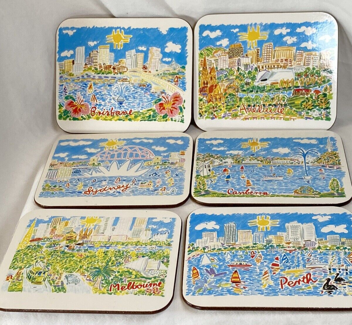 Vintage Jason’s Coasters Designed by Ken Done In Original Box