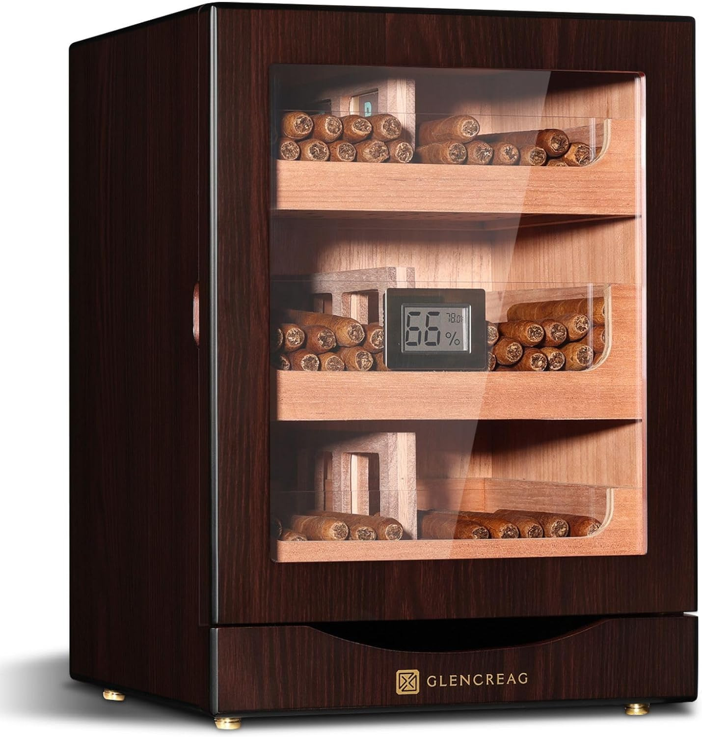 Cigar Humidor Cabinet for 100 to 150 Cigars with Spanish Cedar Lining