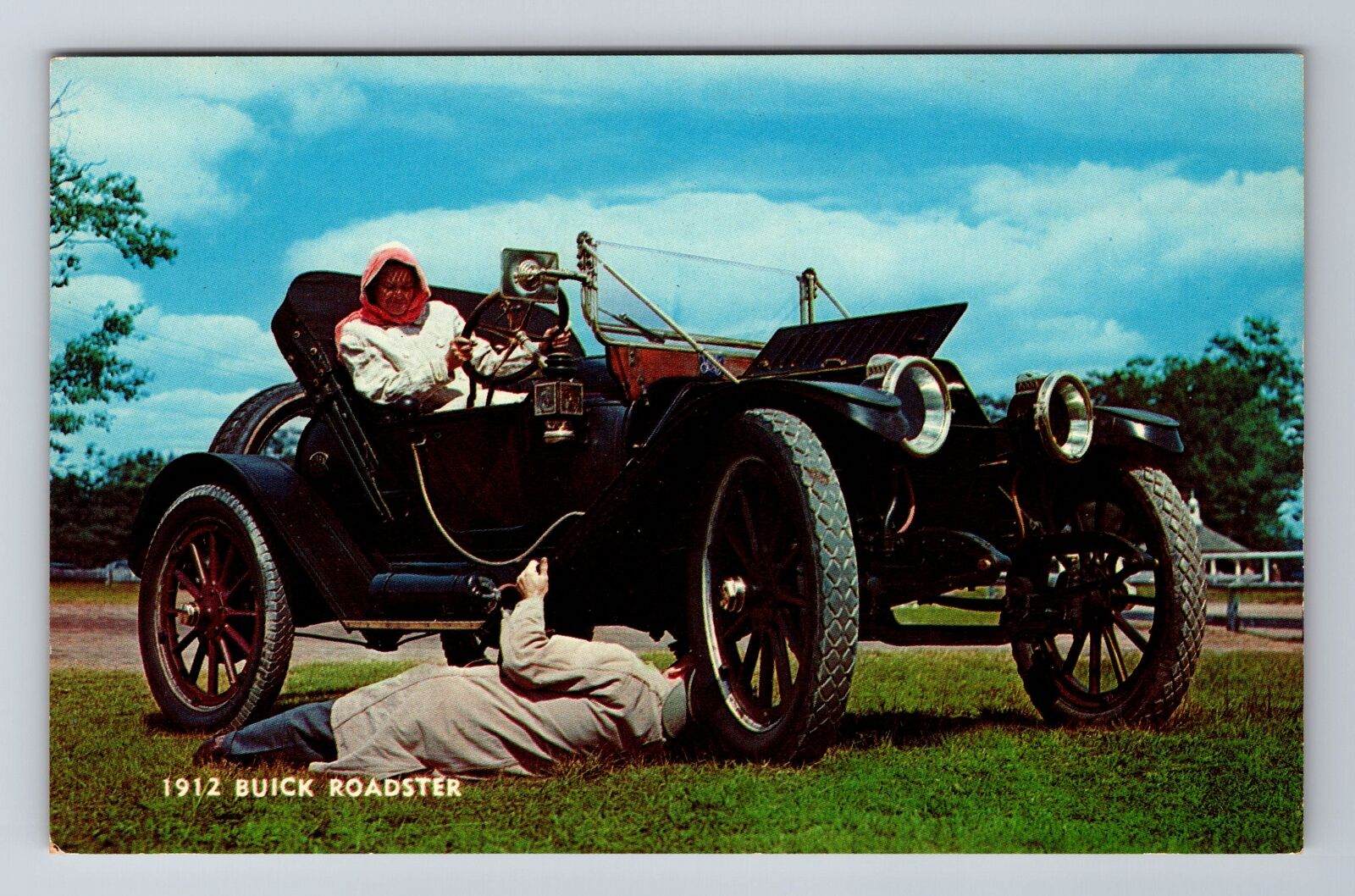 1912 Buick Roadster, Cars, Transportation, Antique Vintage Souvenir Postcard