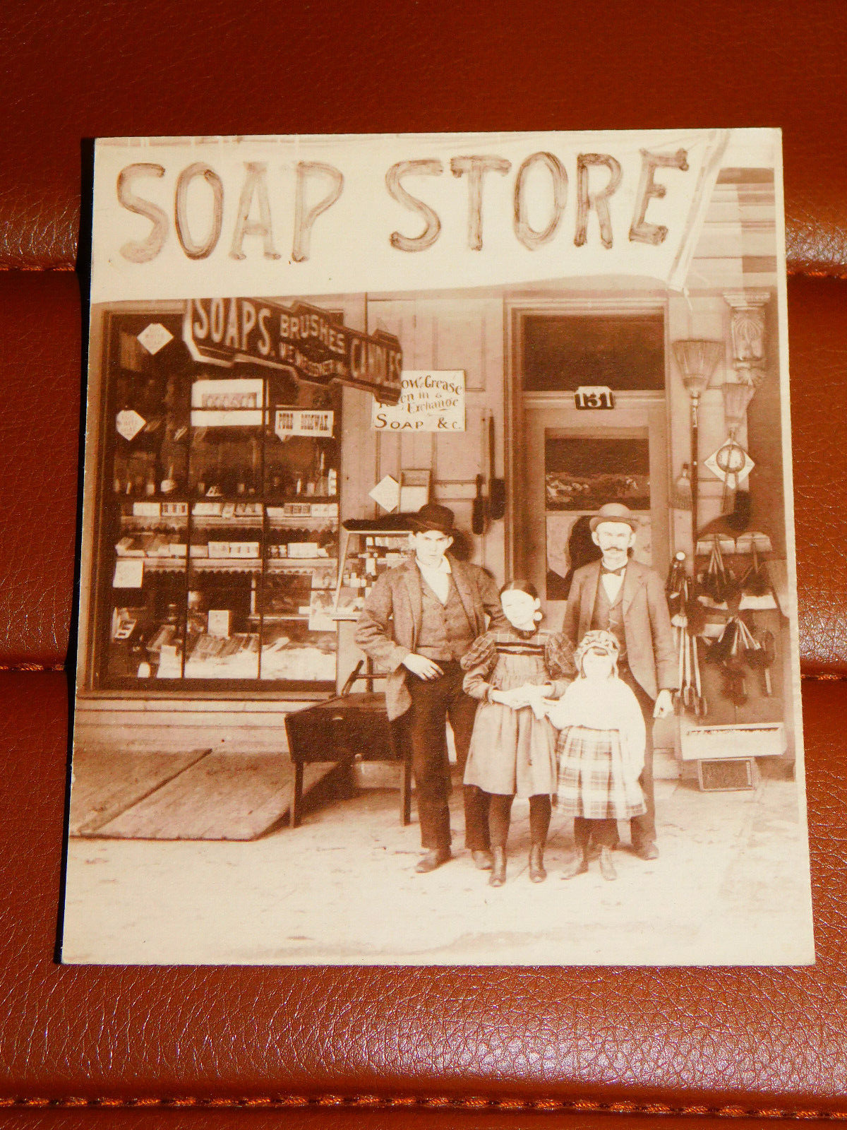 Antique 1896 W E MESSNERS SOAP STORE PHOTO Photograph King St Lancaster PA