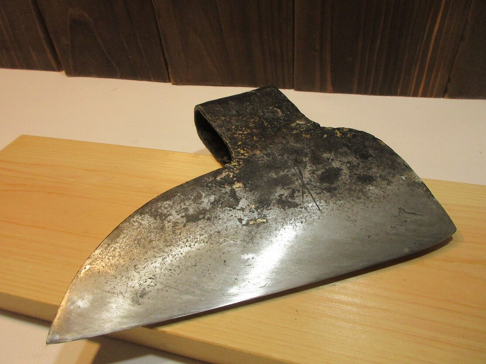 Antique over 100 yrs : - Japanese Hewing Axe /  /2560 g /  23 cm / Tamahagane