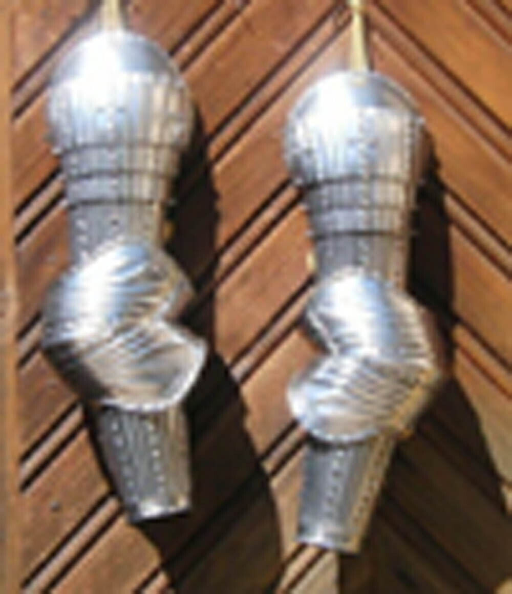 18GA Medieval Maximilian Arm Guard armor 1530 cent Hand Arm Guard W Pauldrons E