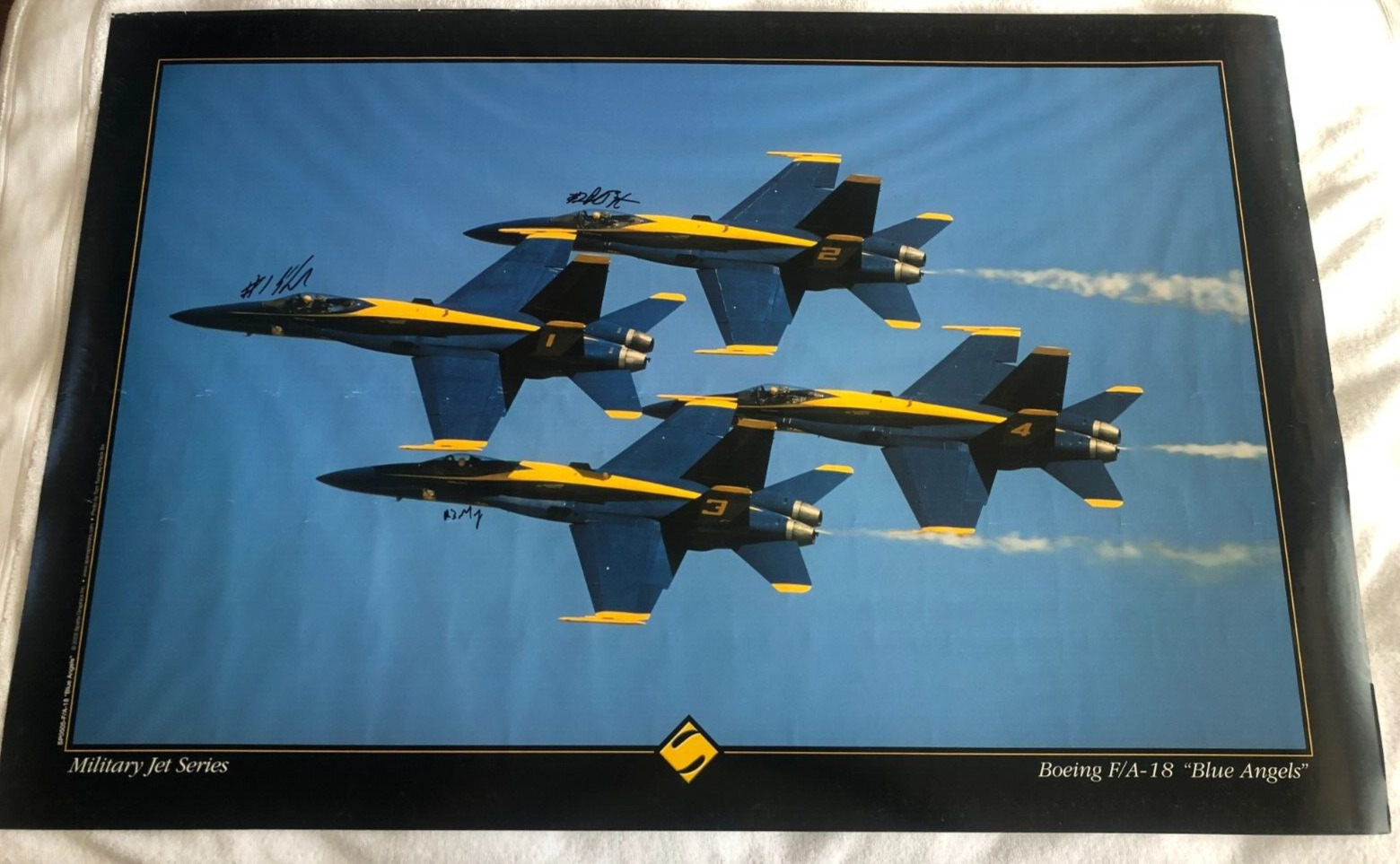 Blue Angels Autographed Poster Military Jet Series Boeing F/A-18 by Tom Twomey