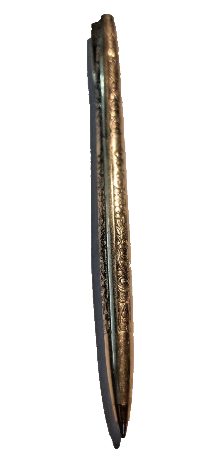 Vintage Crown Sheaffer Lifetime Imperial 12K Rolled Gold Grapes Ballpoint Pen