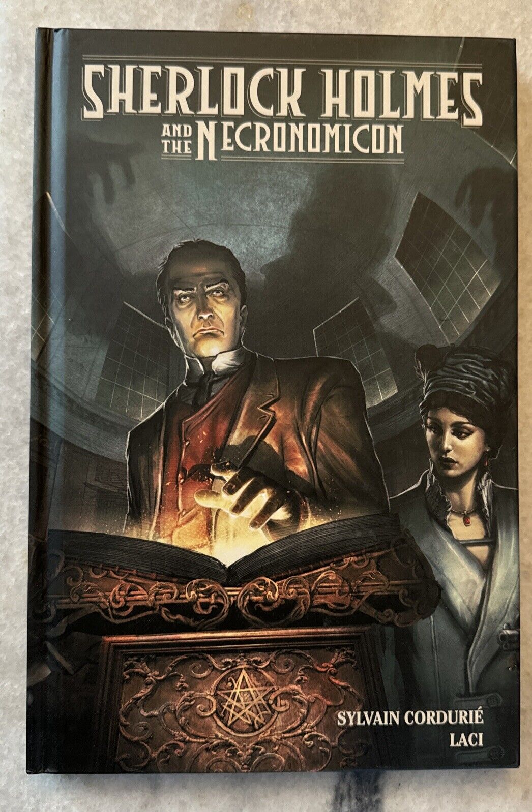 SHERLOCK HOLMES AND THE NECRONOMICON By Sylvain Cordurie - Hardcover *Excellent*