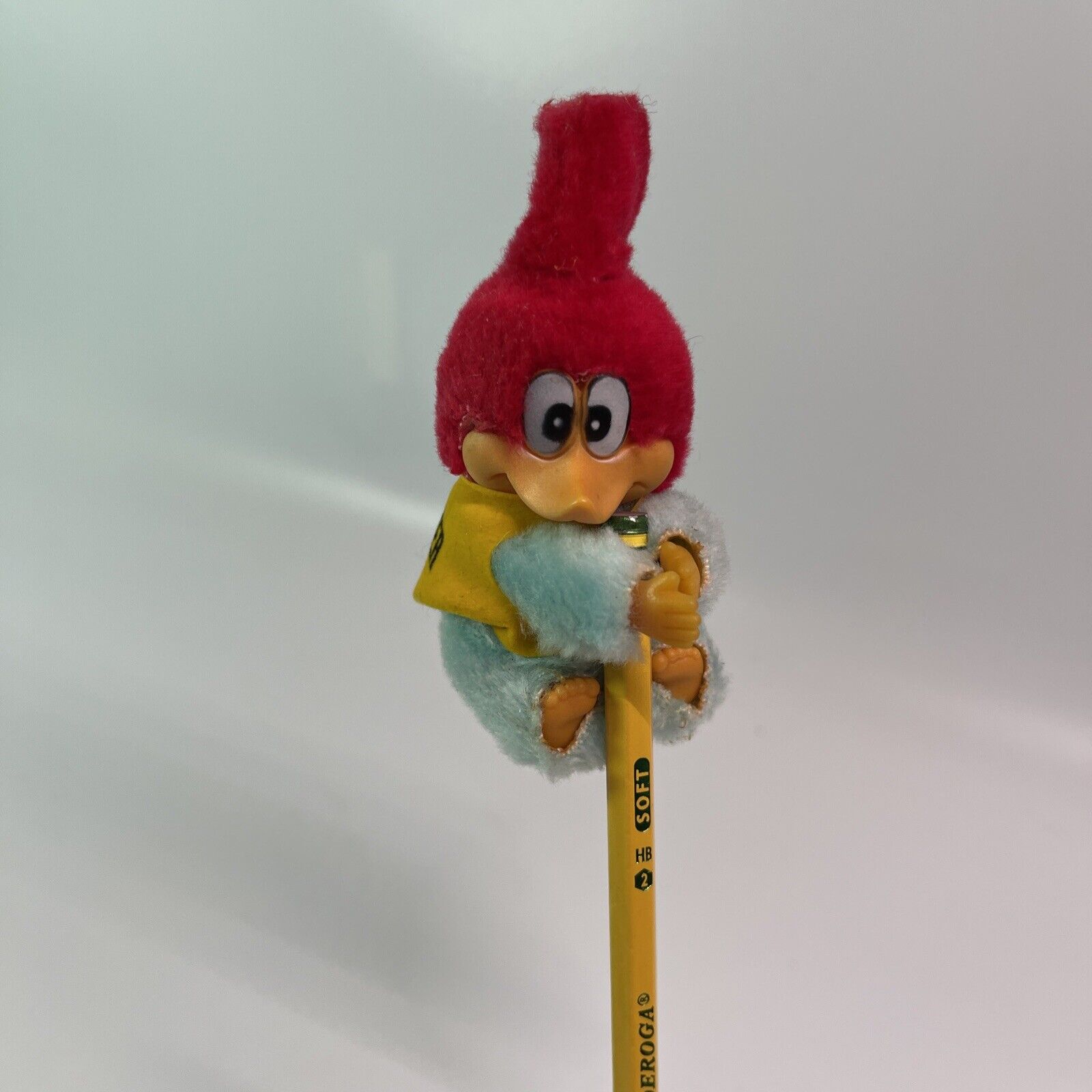 Rare 1980s woody woodpecker pencil topper plush “ Happy Easter”c1