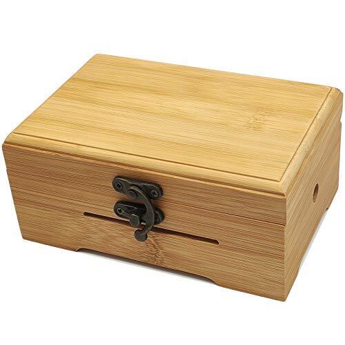 falado Empty Box for 30 Notes Hand Crank Music Movement Bamboo