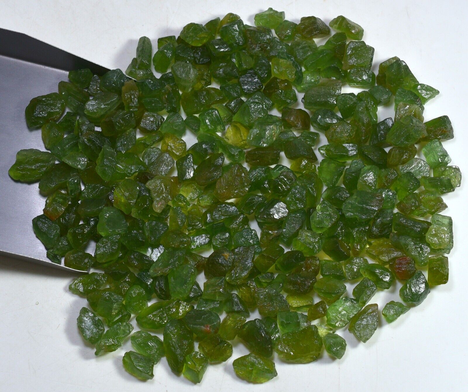 300 GM Top Highest Quality Natural Green Faceted Gemmy APATITE Crystals Pakistan