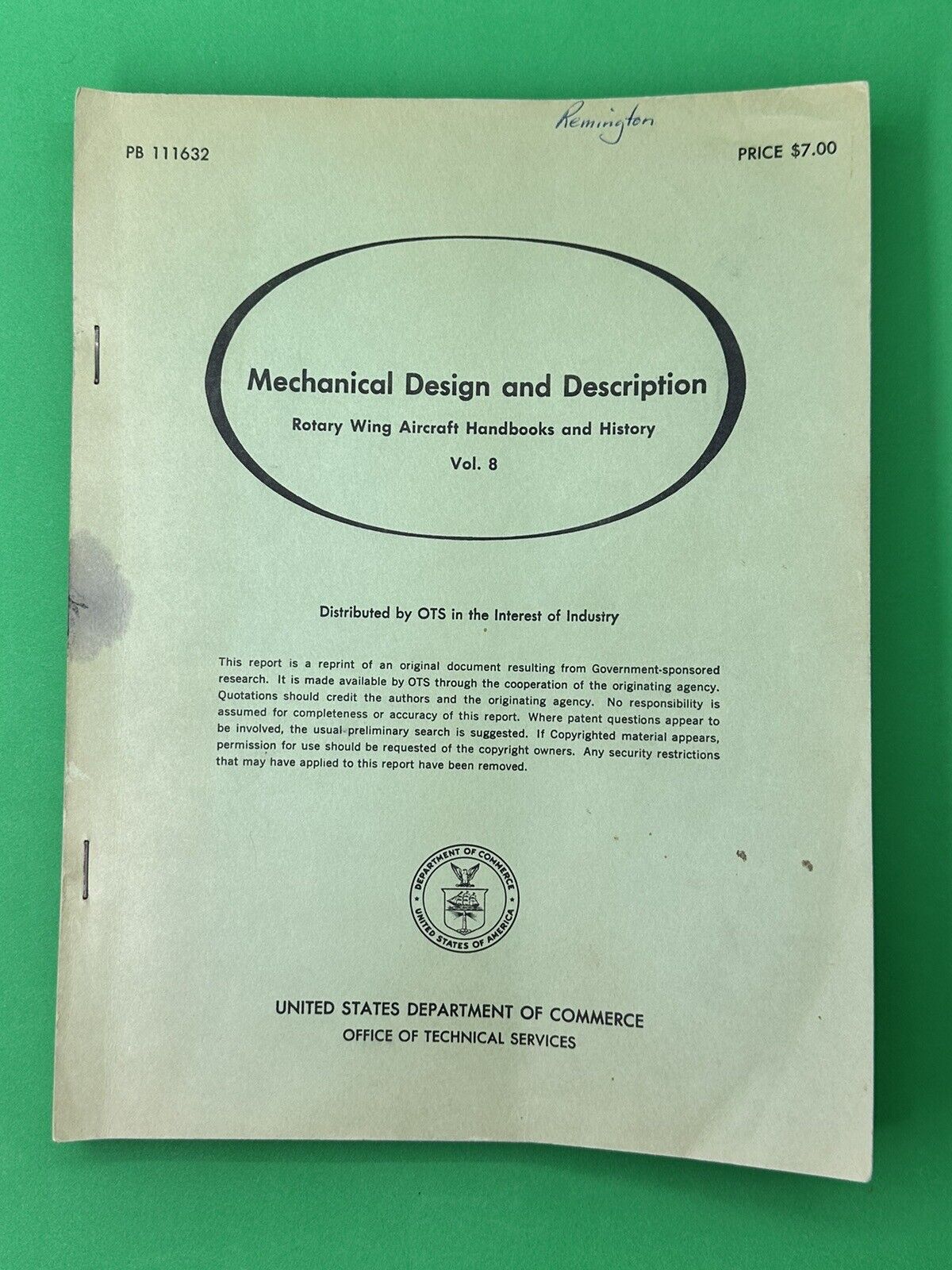 RARE Mechanical Design & Description Rotery Wing Aircraft Handbooks & Hisory #8