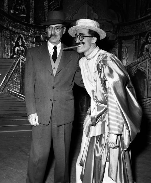 Groucho Marx With Ron Moody 1954 OLD PHOTO