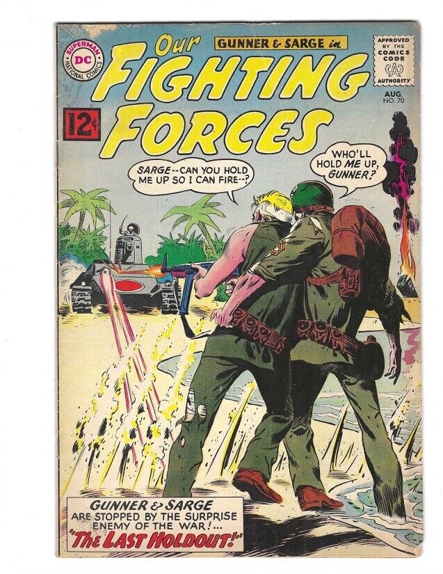Our Fighting Forces #70 1962 VG+ or better Gunner and Sarge  Combine Shipping