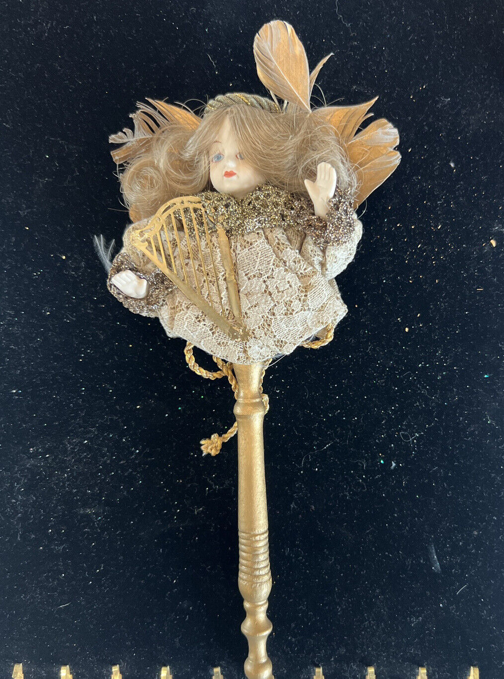 Vintage 1985 Louis Nichole Victorian Doll  Angel Head On Post