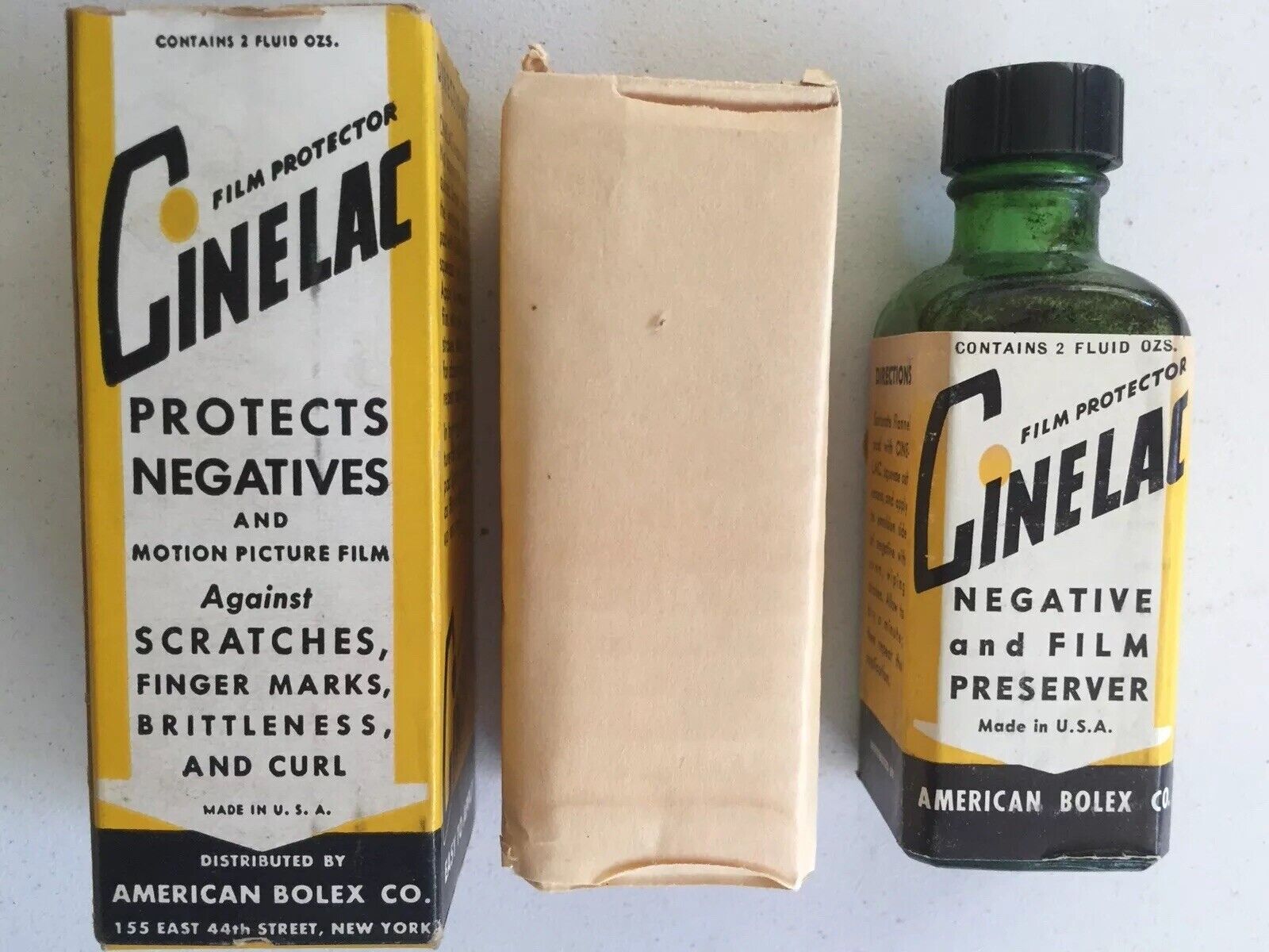 Cinelac Protection Bolex Negative & Film Preserver Bottle/Box 1950\'s-1960\'s Vtg.