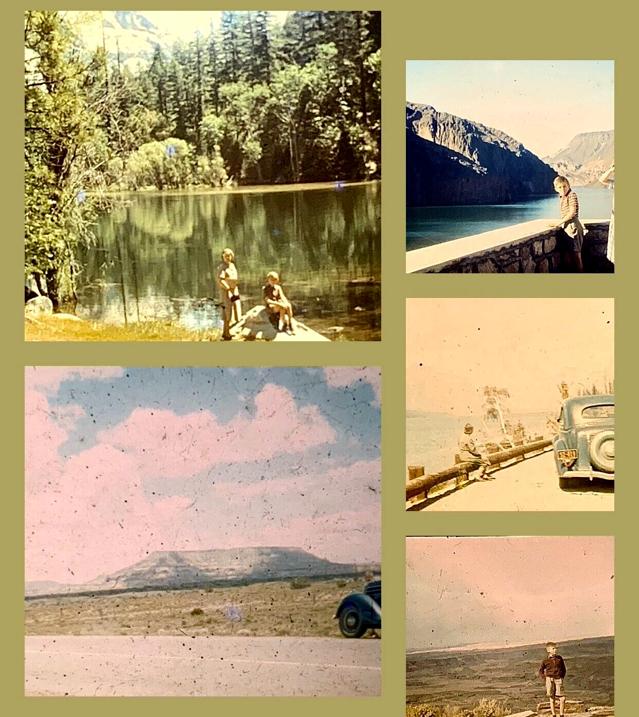 LOT 30 Rare EARLY 1941 YOSEMITE Yellowstone CALIFORNIA Slide Photos SLIDES   WW2