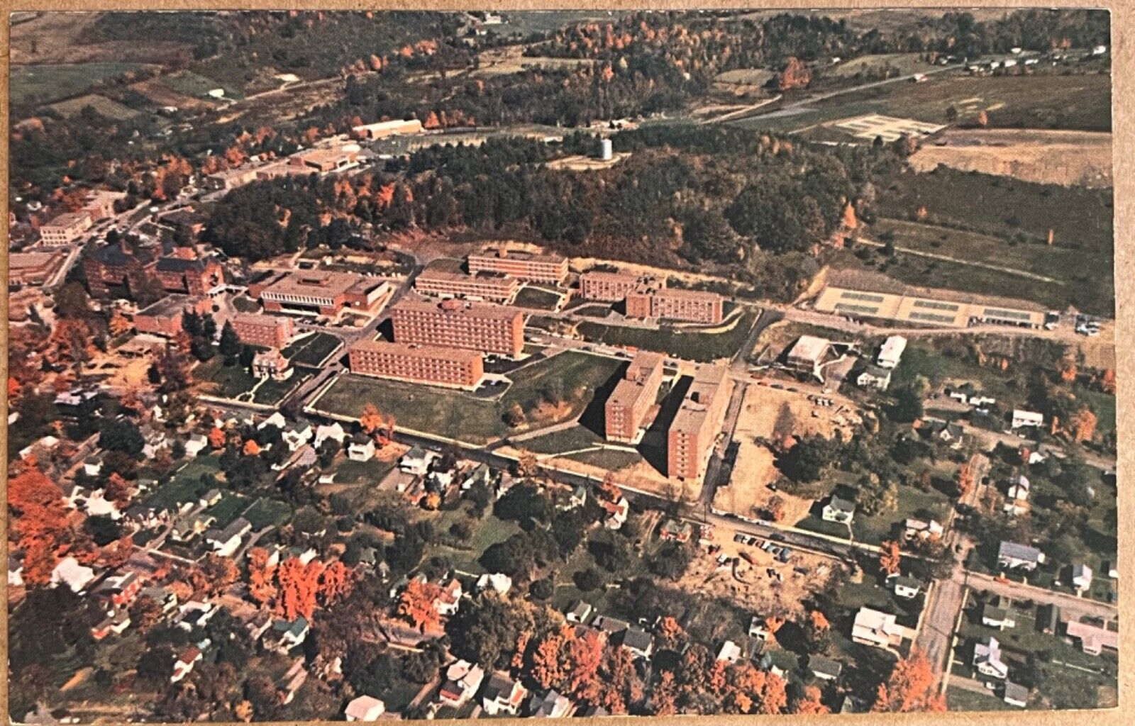 Mansfield State College Aerial View Pennsylvania Vintage PA Postcard c1960