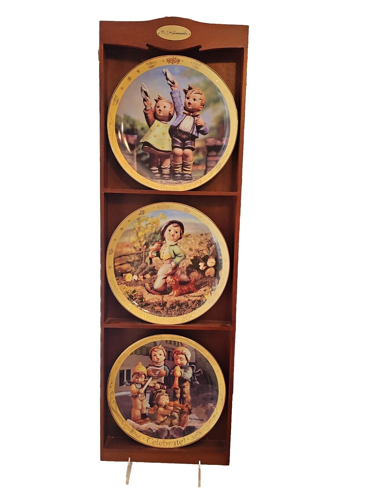 Set 3 Hummel Millennium Plate Collection Goodbye 1999 Welcome 2000 Celebrate 