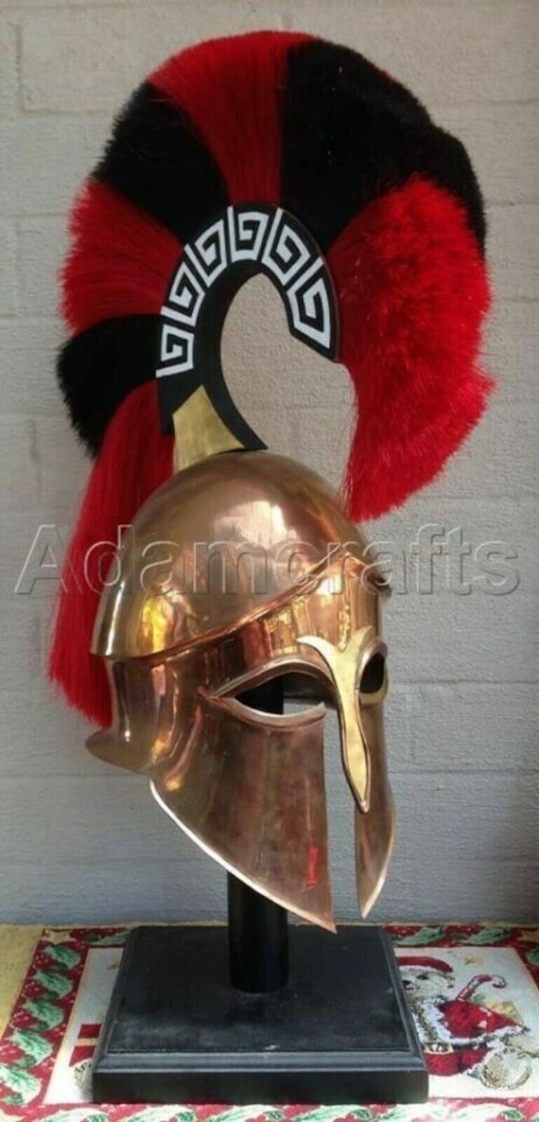 Halloween Medieval Spartan Helmet Roman Centurion Greek Wearable Adult Costume