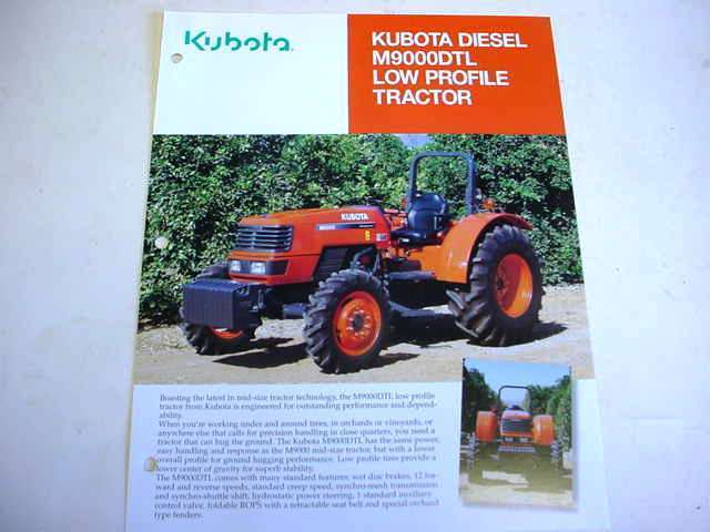 Kubota M9000DLT Low Profile Diesel Tractor Literature