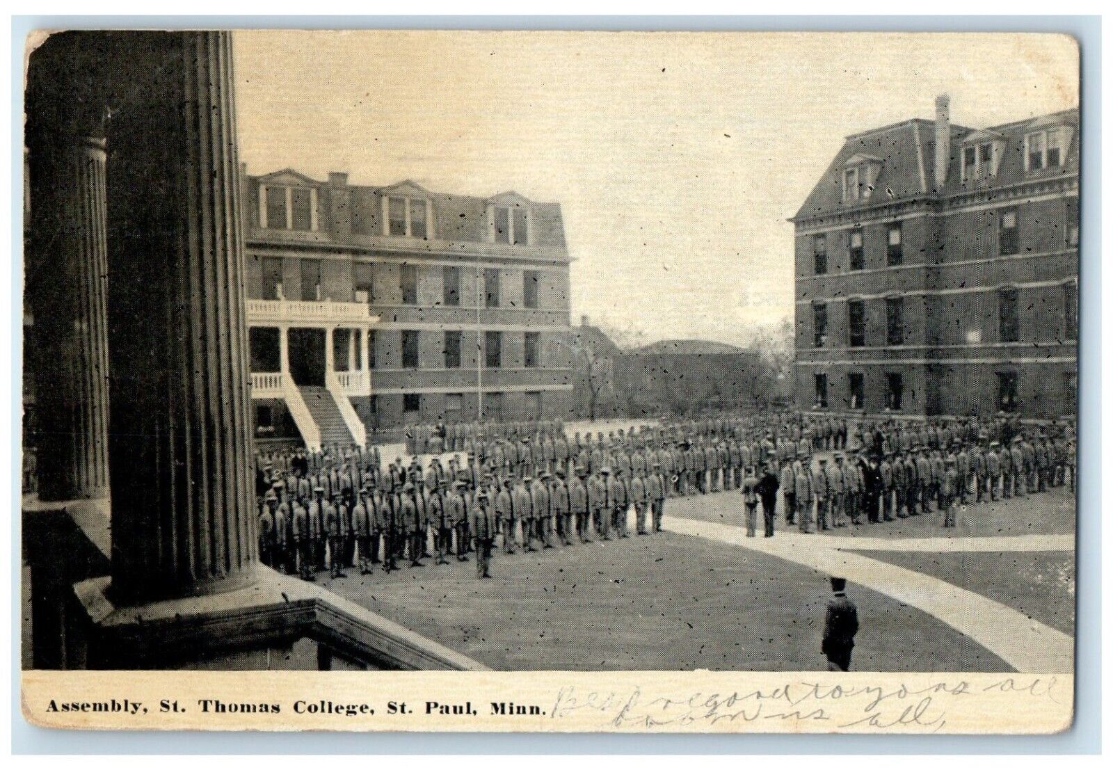 1913 Assembly St. Thomas College Vintage Antique St. Paul Minnesota MN Postcard