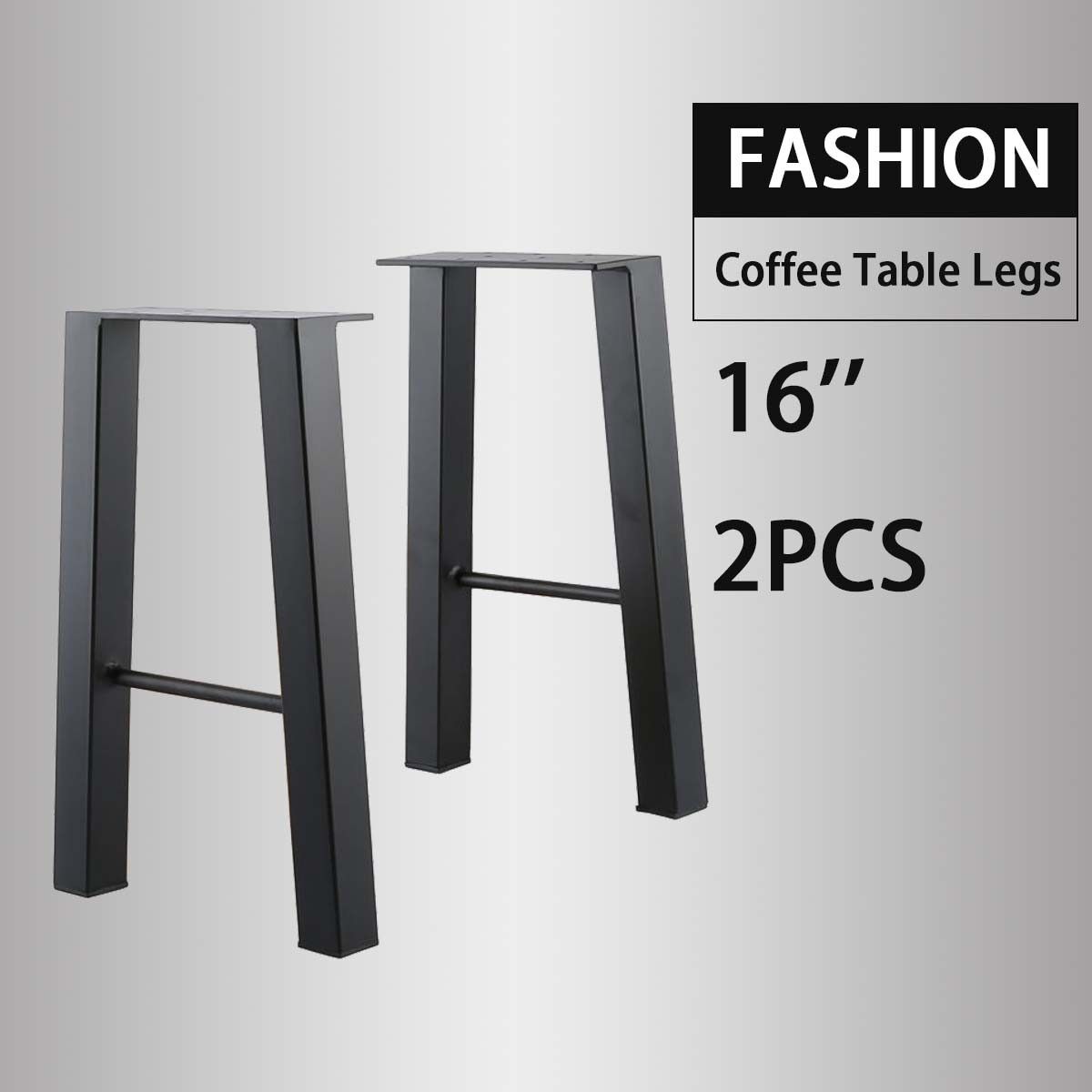 Black 16\'\' Industry Table Leg Metal Steel Chair Bench Legs DIY furniture