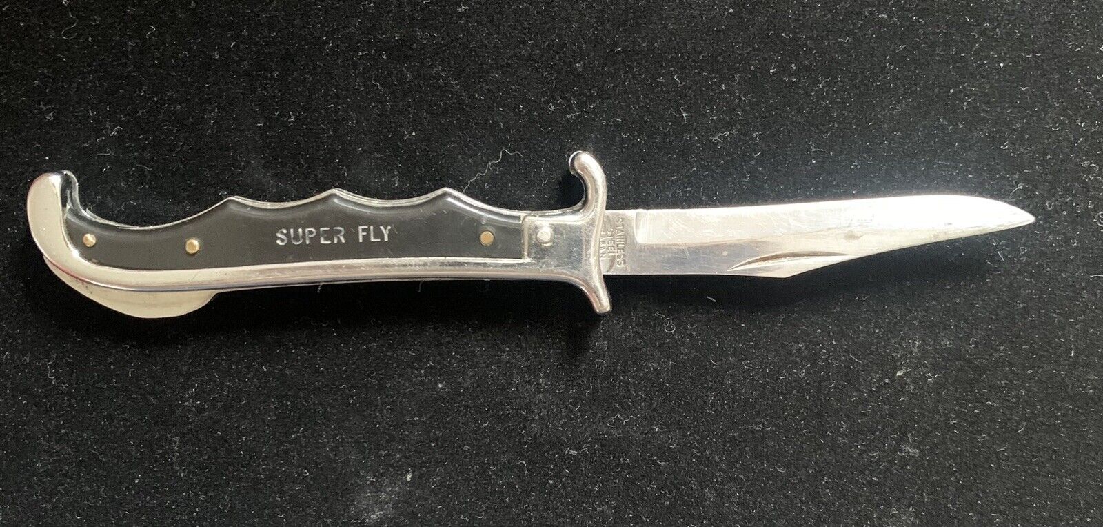 RARE VINTAGE SUPER FLY STILETTO FOLDING POCKET KNIFE