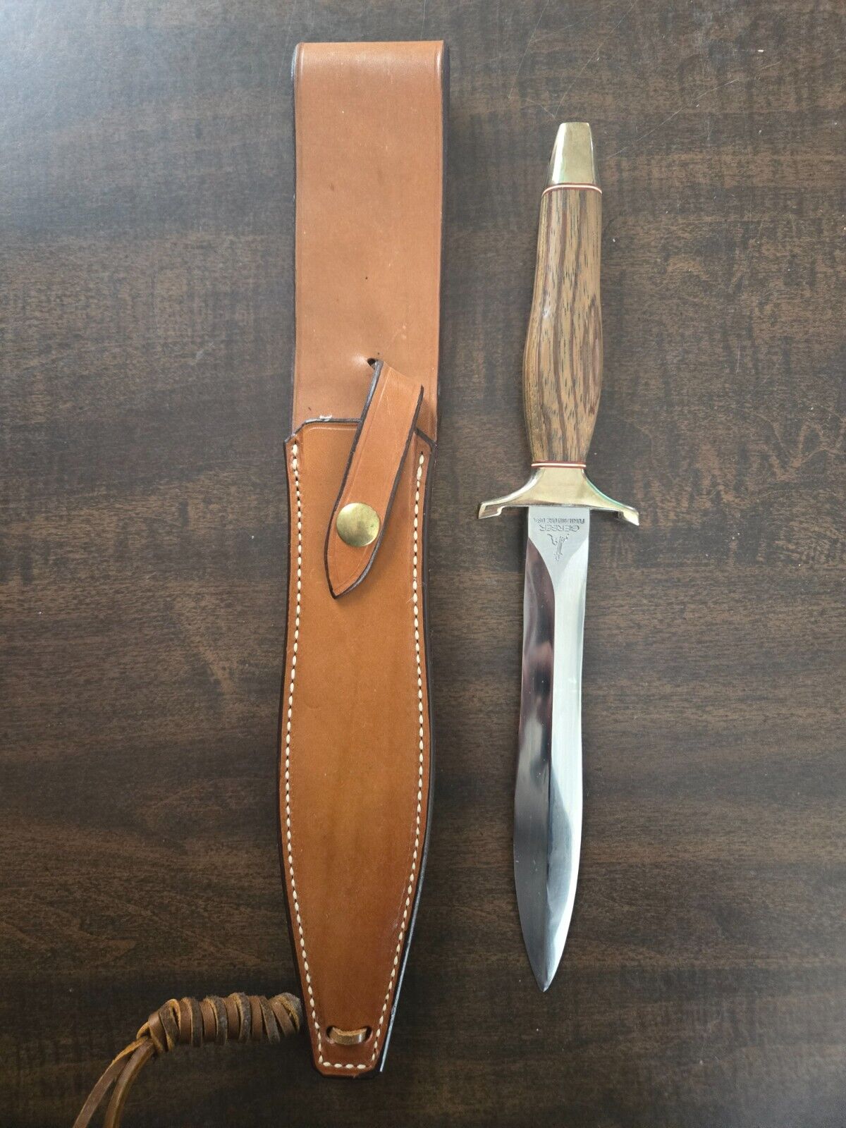 GERBER-*VERY RARE* Mark II Presidental Collection Fixed Blade w/Leather Sheath