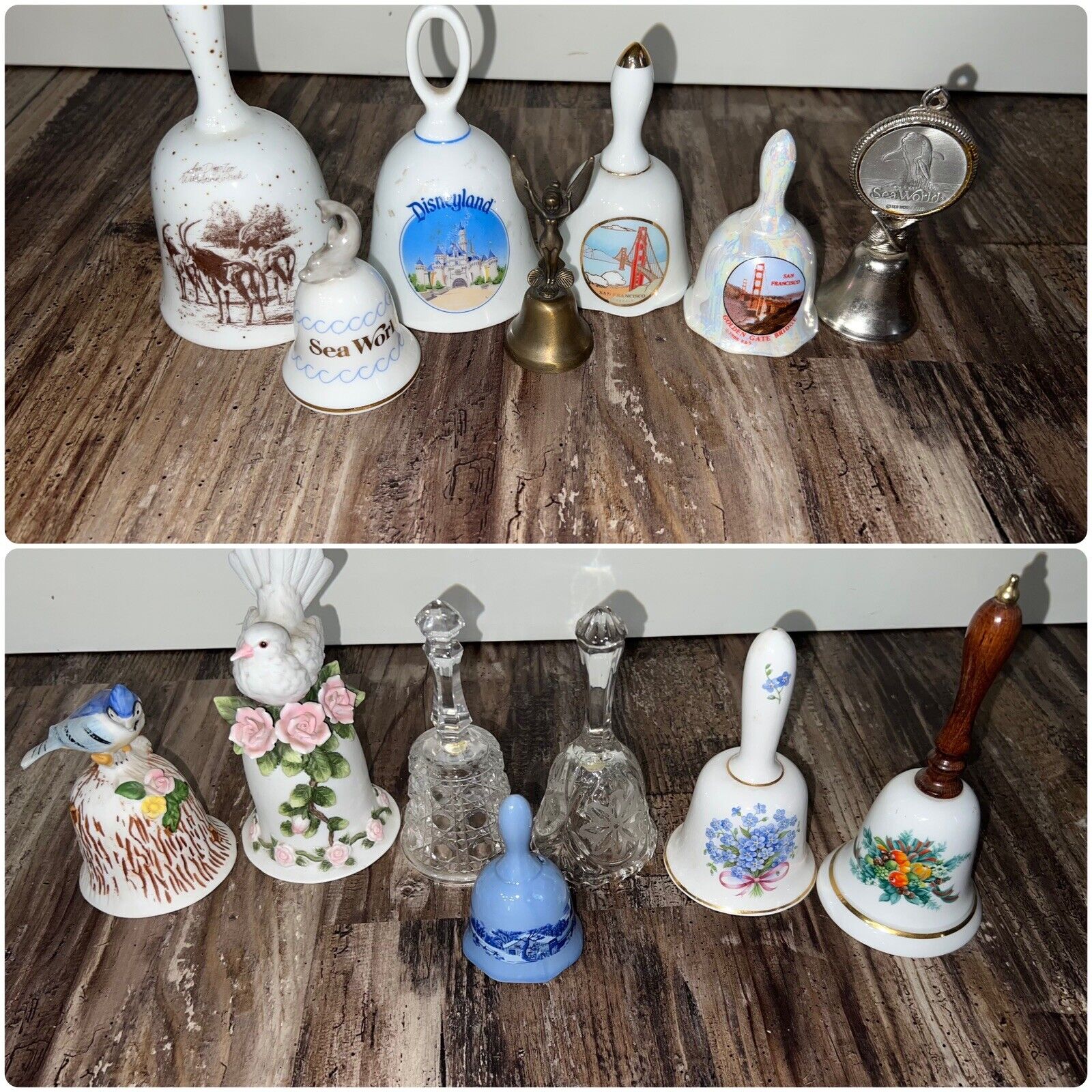 vintage bell collection lot Porcelain, Glass, Memorabilia Bells