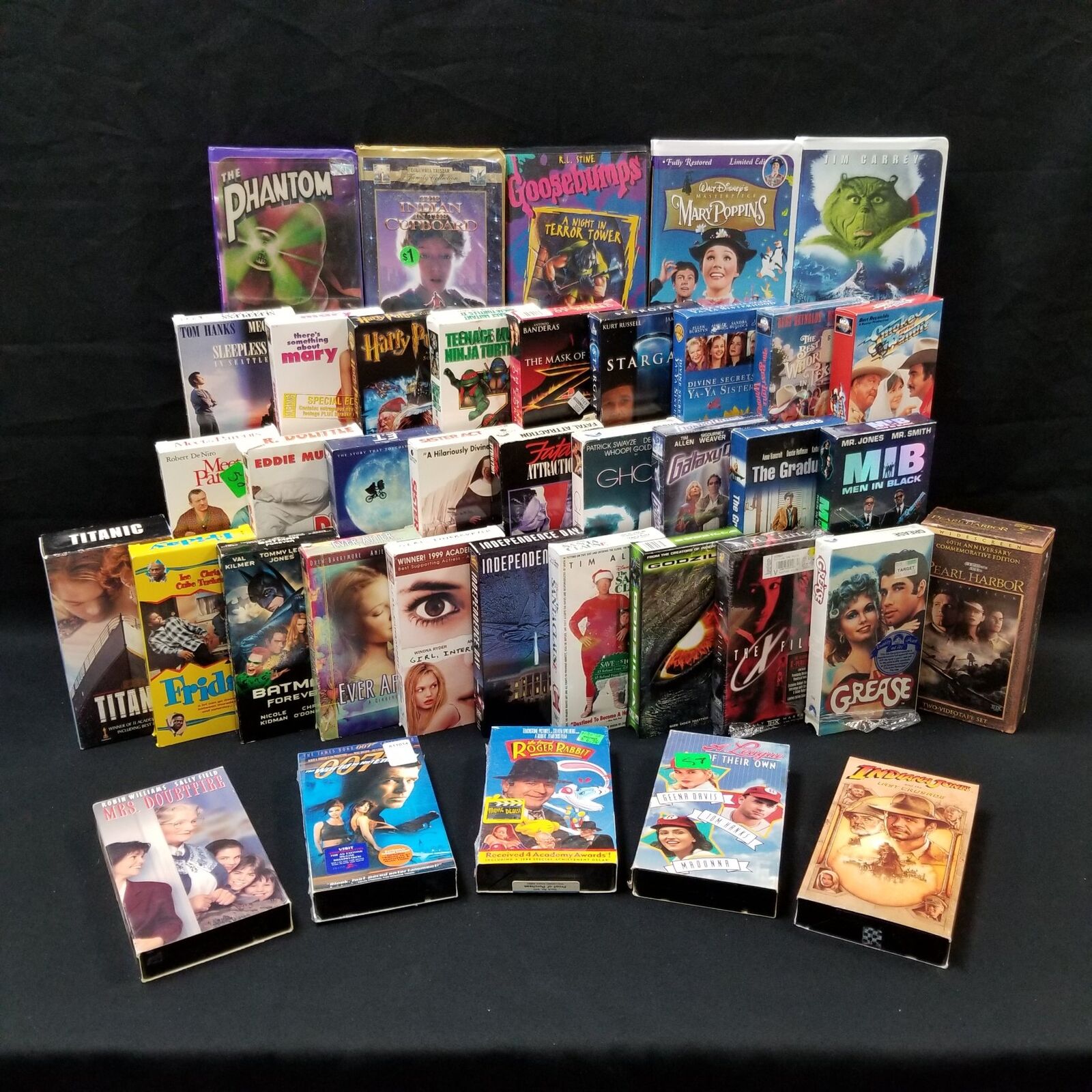 Vintage VHS Movies Bulk Media Resellers Lot 80s 90s Cult Classics ET Goosebumps