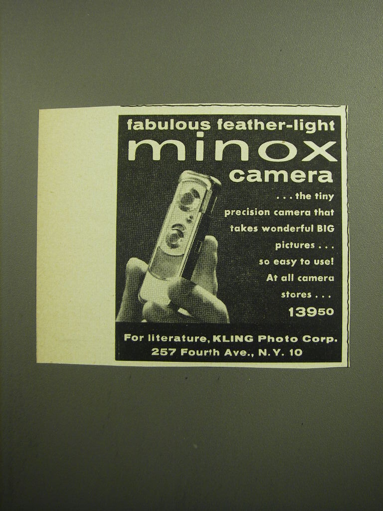 1958 Minox Camera Advertisement - Fabulous feather-light minox camera