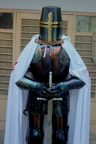 Knight Antique Suit Of Armor War Templar Combat Medieval Full Body Armour costum