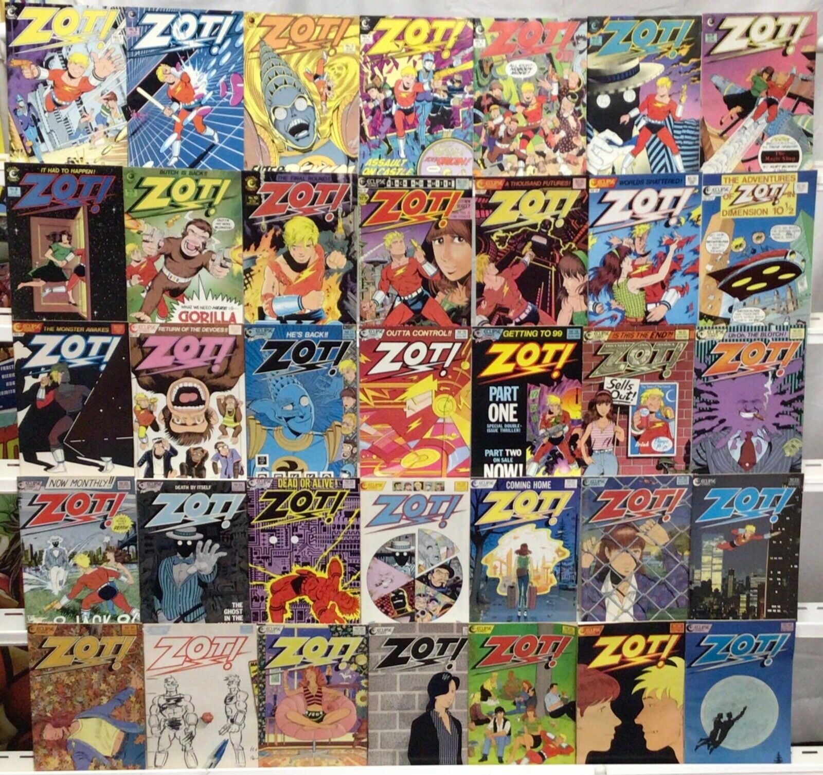Eclipse Comics Zot Run Lot 1-36 Missing #12,20 FN 1984