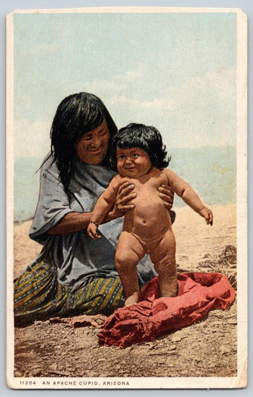 Postcard~ Mother & Child~ An Apache Cupid~ Arizona~ AZ