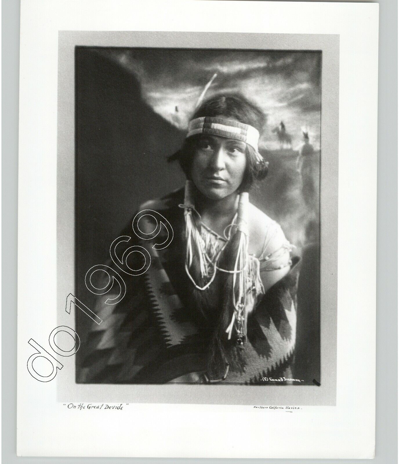NATIVE AMERICAN INDIAN Woman CALIFORNIA c 1900 by EMMA FREEMAN 1970s Press Photo