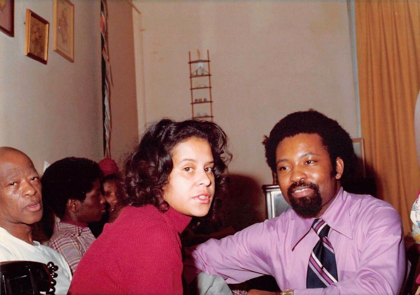 Vtg 70s Photo Rockville African American Black Couple Family Christmas #14