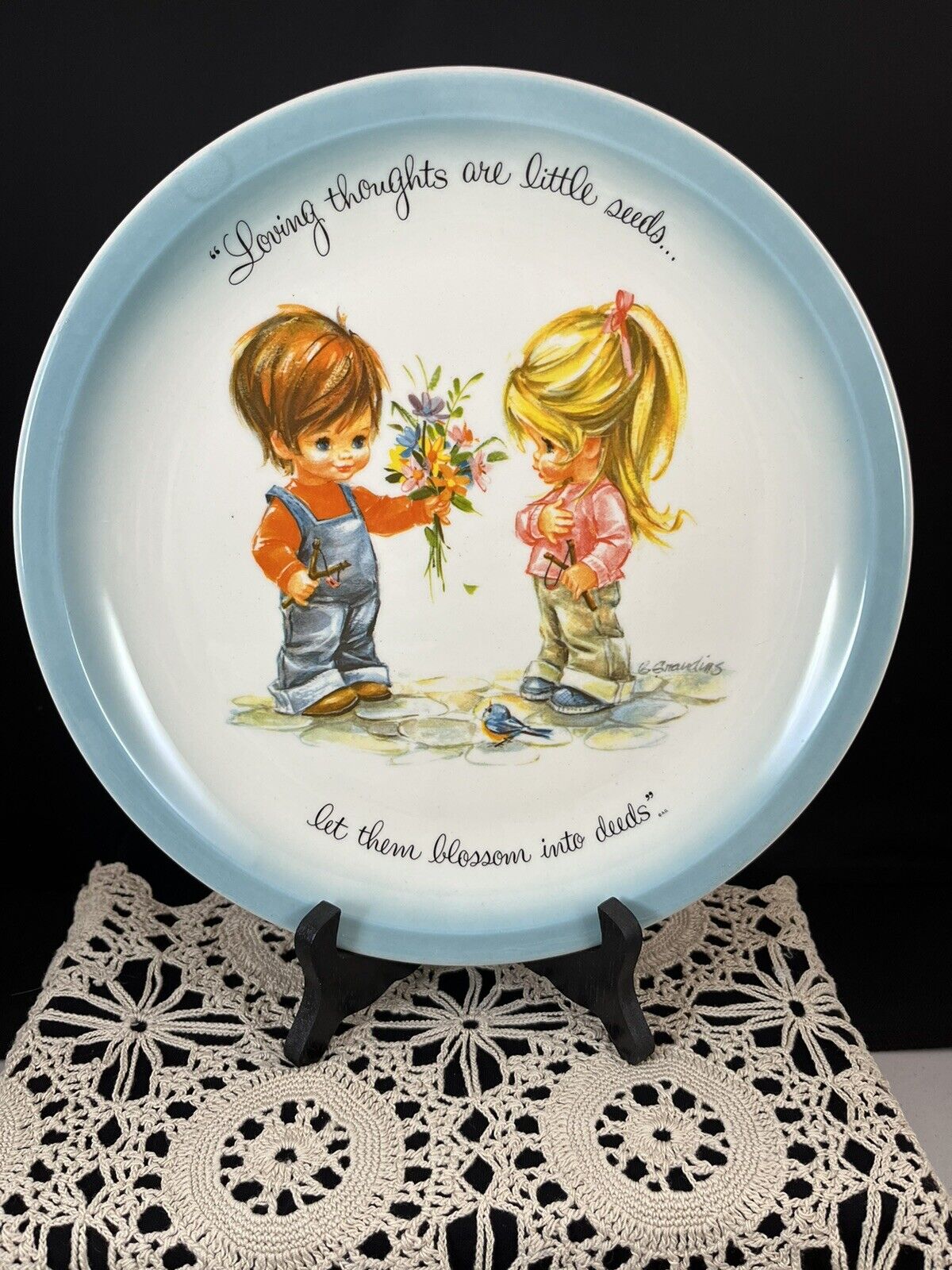 Vintage Gigi 1972 Collector\'s Edition Plate ~ American Greetings Loving Thoughts