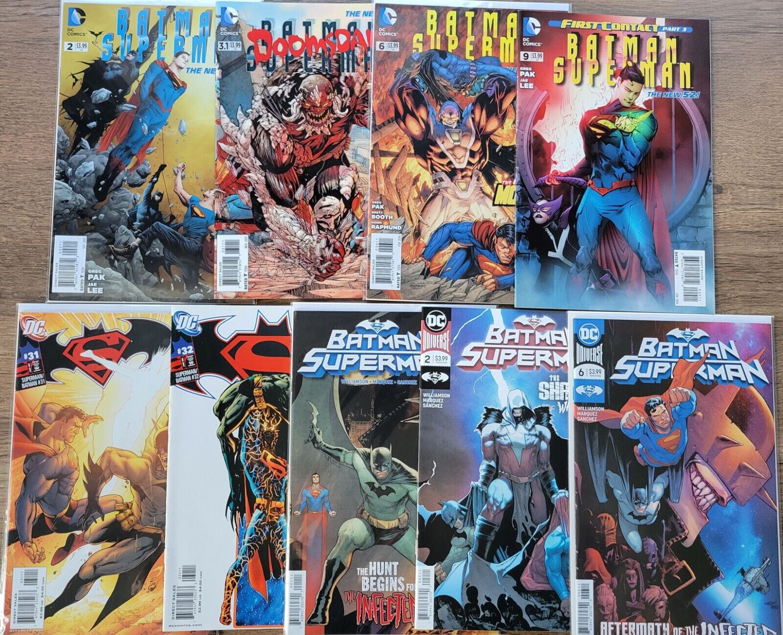 Mixed Lot Of 9 DC Comics FN-VF Batman/Superman, Superman/Batman