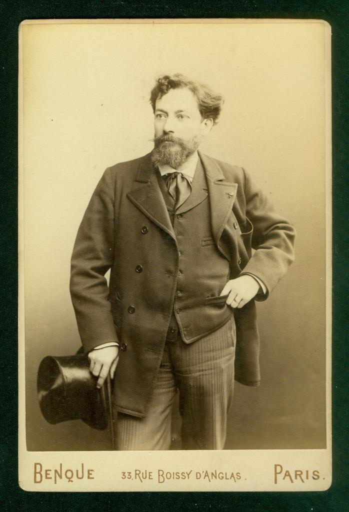 20-2, 019-06, 1880s, Cabinet Card, Jean Aicard (1848-1921) French Poet