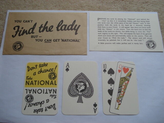 C950S NATIONAL PETROL YOU CAN\'T FIND THE LADY CARD GAME IN ORIGINAL ENVELOPE